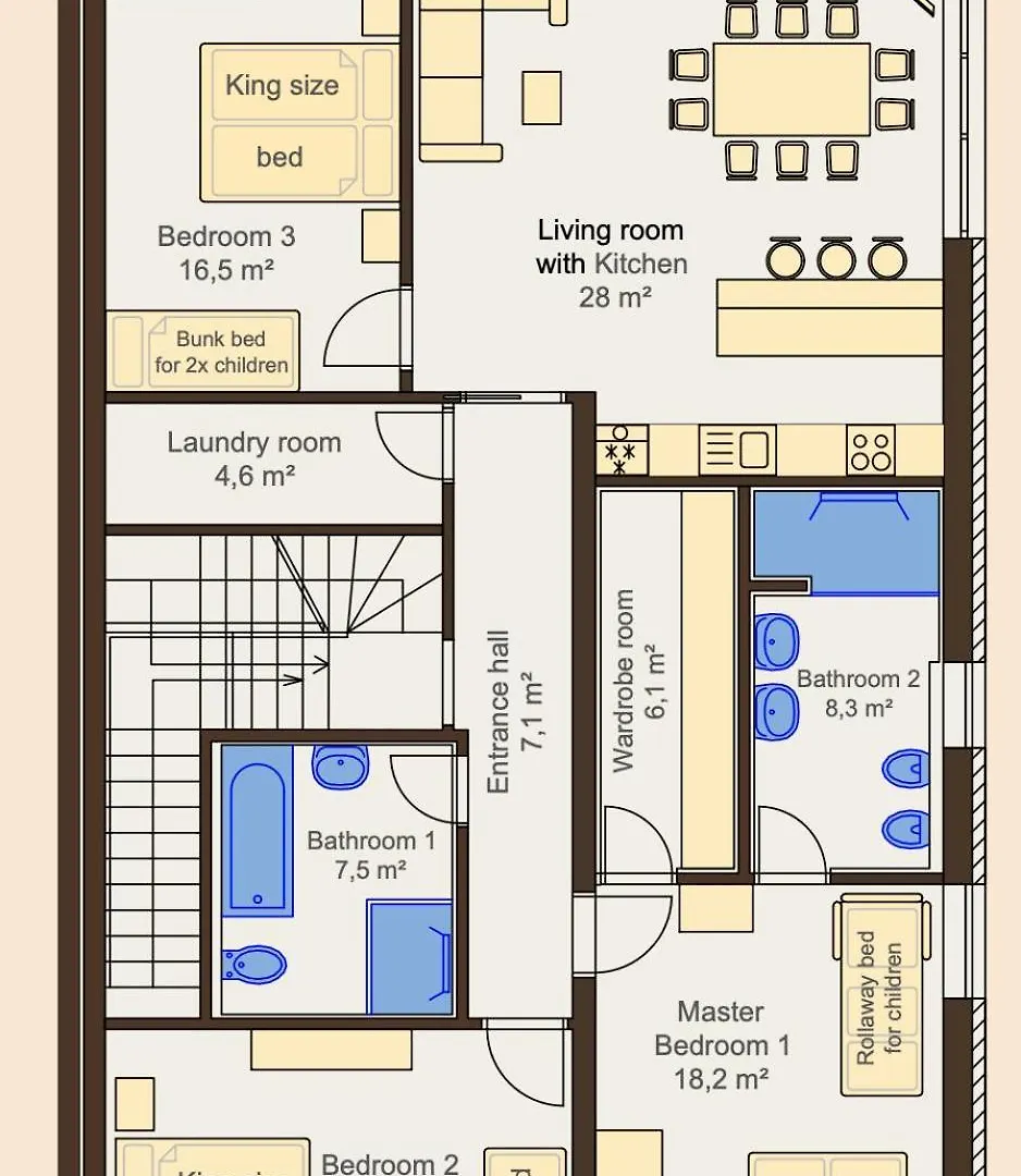 Familyvilla, New 4 Luxury Big Apartments, Parking Praga