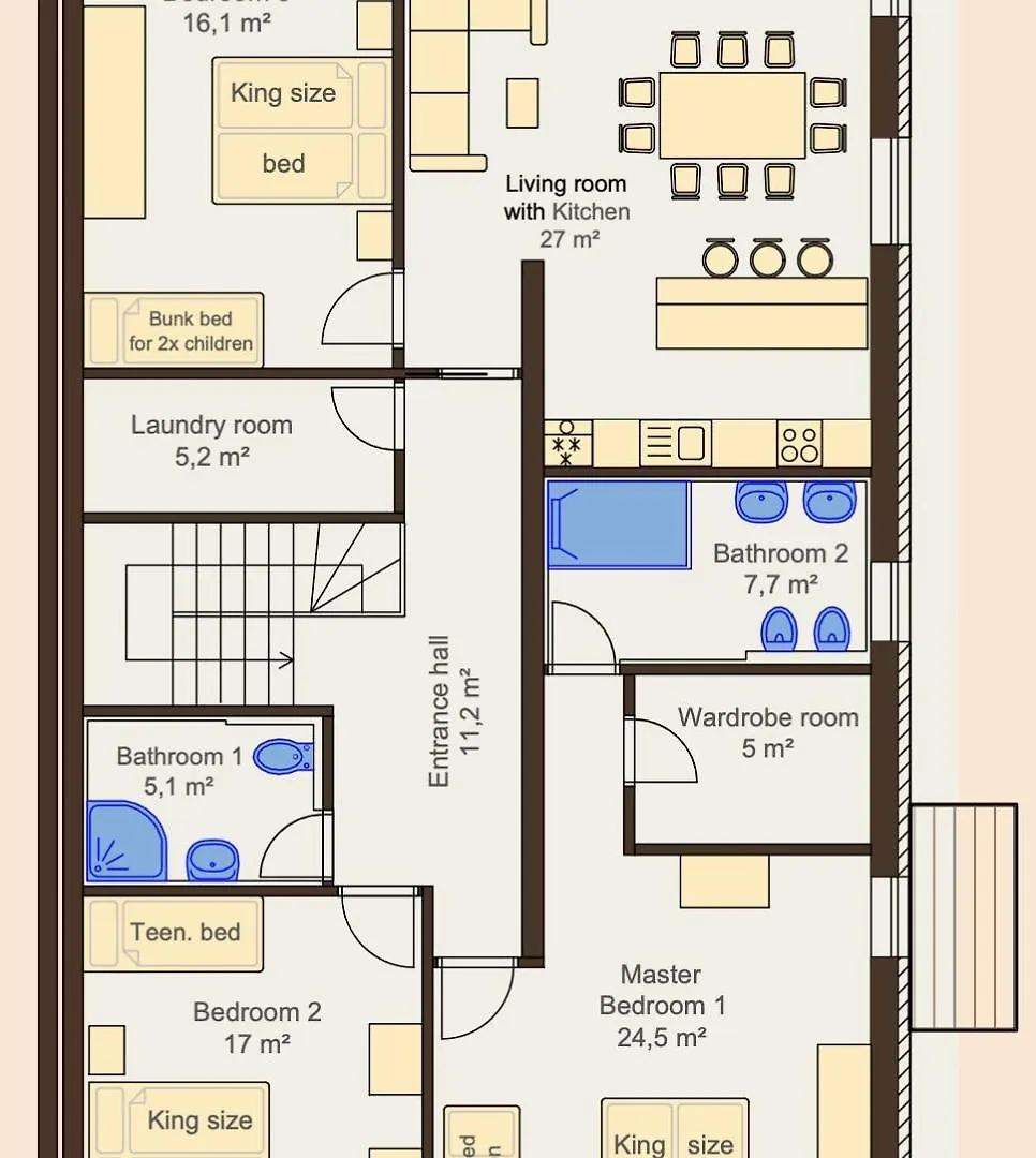 Apartment Familyvilla, New 4 Luxury Big Apartments, Parking Prague