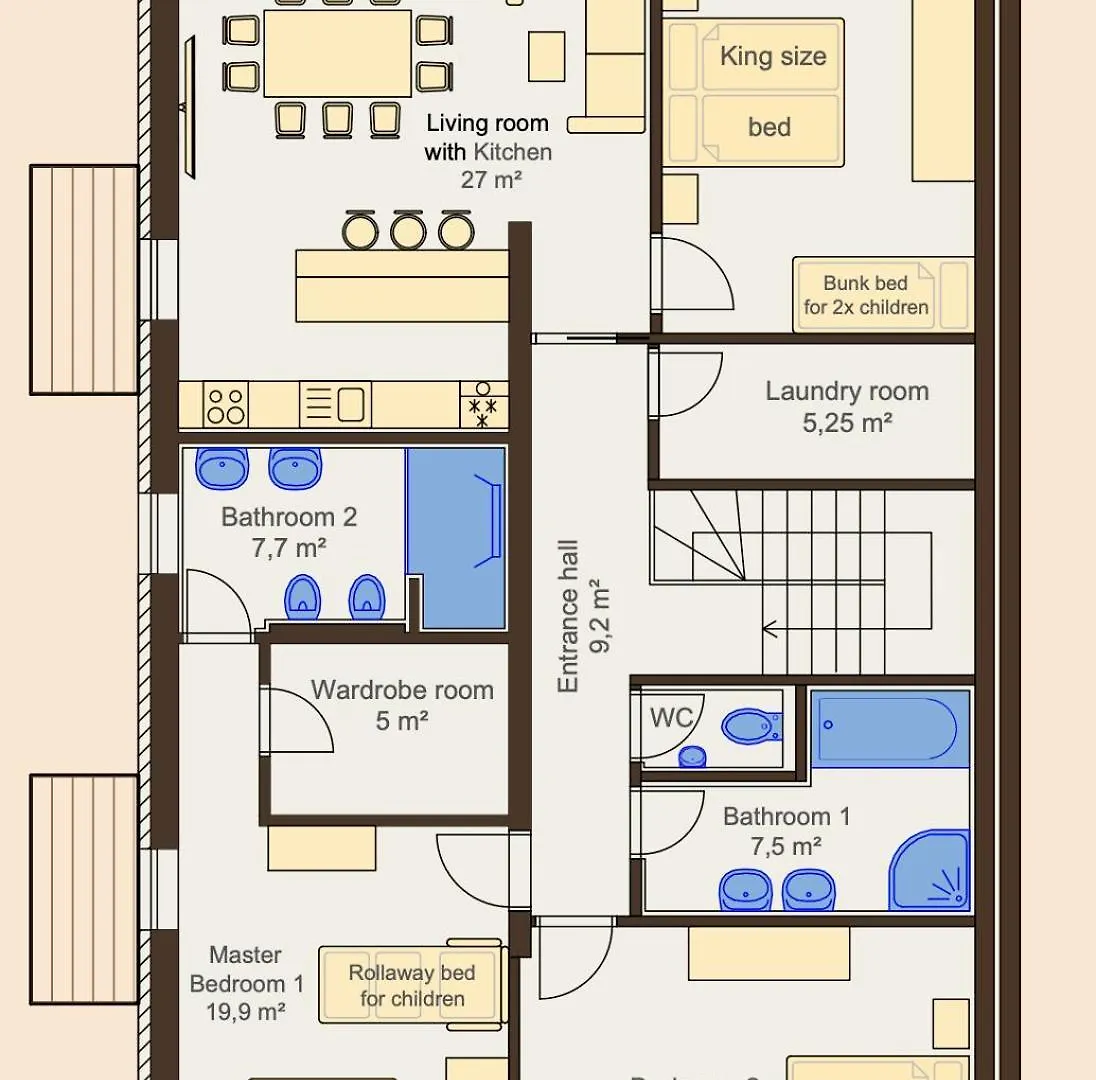 Familyvilla, New 4 Luxury Big Apartments, Parking Prague 0*,